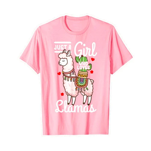 A Girl Who Loves Llamas Llama Just a Girl Who Loves Llamas T-Shirt