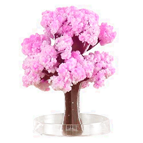 Daiseta Artificial and Dried Flower Magic Growing Tree Paper Sakura Crystal Trees Desktop Cherry Blossom Toys TB - ( Color: Cherry Tree )