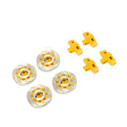 Tbest RC Brake Disc, Wheel Brake Disc Rotor Anti Brake Disc Drive Hub Fit for Unlimited Desert Racer UDR 1/7 RC Car(Yellow) Udr Body Udr Body Trasway Bars