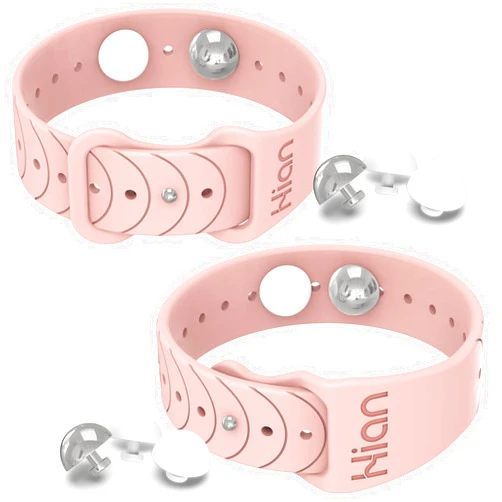 Hion Motion Sickness Bands Sea Sickness Wristbands Adjustable Acupressure Nausea Wristband/,Natural Relief of Nausea Headaches,Insomnia,Anxiety,Sleep Aid, Morning Sickness,Motion Sickness(1Pair Pink Sand