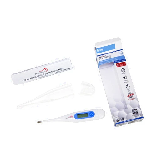 ZAYAAN HEALTH Chroma Balance Instant Digital Thermometer | Instant Reading, Fever Alarm, Auto OFF, BLUE