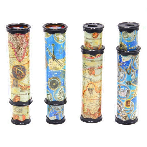 FIVOENDAR Magic Kaleidoscope, 4 Pack for Kids Adults 3D Mirror Lens Kaleidoscope Party Favors Stretchable Long Classic Kaleidoscope Toy Educational Science Developmental Toy (Two Colors)