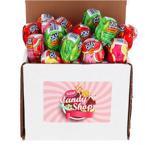 SECRET CANDY SHOP Jolly Rancher Pops Lollipops Lollies in a Box (Assorted, Pack of 20)