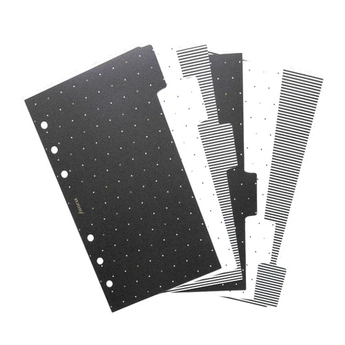 Filofax Organizer Accessory, Personal Size, Moonlight Collection, Organizer Dividers with Tabs, Set of Six (B132820)
