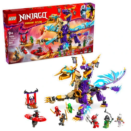 LEGO NINJAGO Arc Dragon of Focus Battle Playset - Kids Toy for Ages 9 and Up - Birthday Gift Idea for Boys and Girls - Dragons Rising Toy with 8 Ninjago Minifigures - 71836