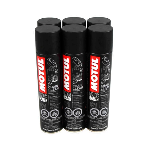Motul 103243 C1 Chain Clean O, X & Z-Ring Compatible 400mL/9.8 Fl oz Can 6