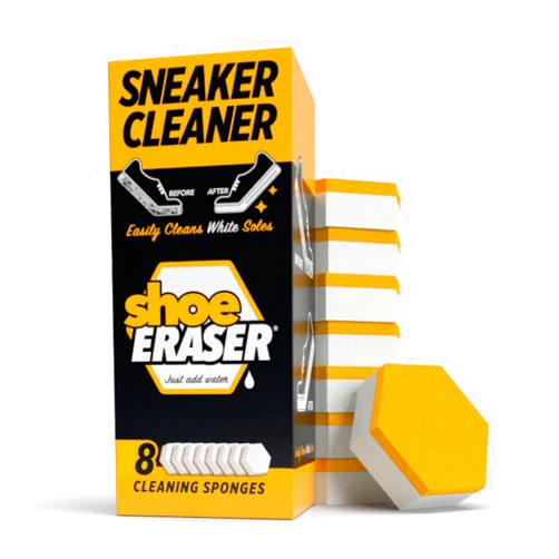 Shoe Eraser Instant Sole and Sneaker Cleaner, Premium, Disposable, Dual-Sided Sponge for Cleaning & Whitening Shoe Soles (8 Pack)