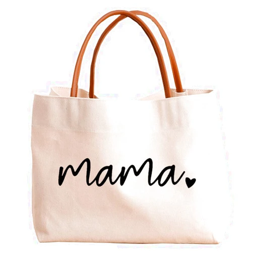 Kifasyo Mom Mama Bag Mother Gifts Momlife Tote for Hospital, Shopping, Beach, Travel