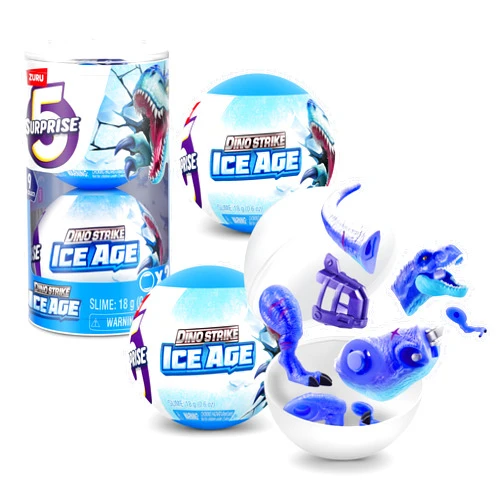 5 Surprise Dino Strike Ice Age (2PK) by ZURU UNbox Surprise Dinosaurs, Trucks,Helicopters, Slime and More