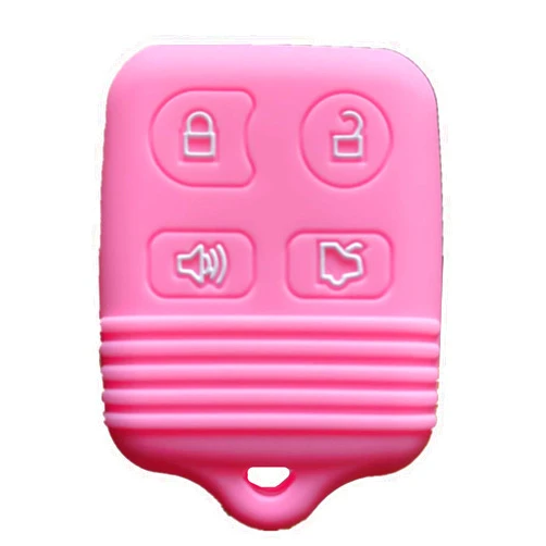 Rpkey Silicone Keyless Entry Remote Control Key Fob Cover Case protector Replacement Fit For Ford Mustang Edge Escape Expedition Explorer Focus Escort Lincoln Mercury CWTWB1U331 GQ43VT11T (Pink)