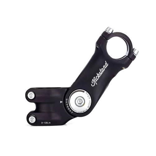 Kickstand Cycleworks Adjustable Bicycle Handlebar Stem - 0-60 Degree Adjustable Riser Stem for Mountain, Road, and Hybrid Bikes - 25.4 and 31.8 Clamp Diameter Options