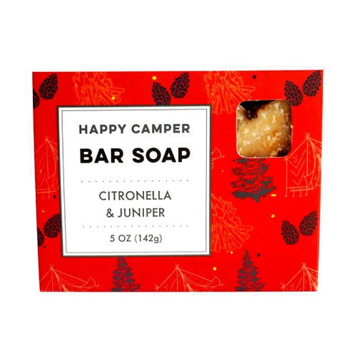 NATURE'S APOTHECARY Happy Camper Premium Bar Soap - Cold-Processed Castile Soap - Eco-Friendly, Vegan, Hypoallergenic, All-Natural, Plant-Derived, Handmade in USA by DAYSPA Body Basics