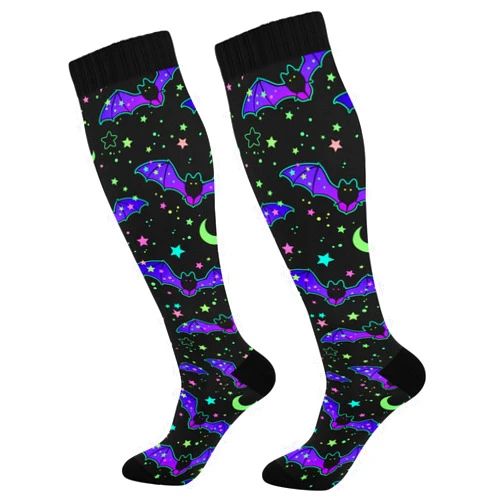 KLL Compression Socks for Women and Men Circulation Long Socks Best for Athletic Running Cycling Nurse