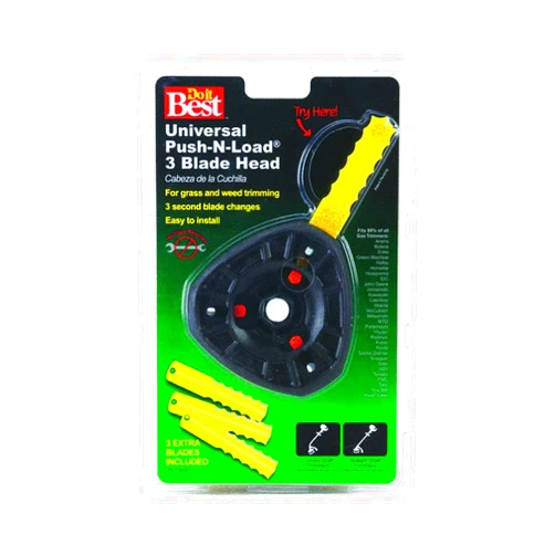 Shakespeare Mono Do it Push-N-Load 3 Blade Trimmer Head, 3 BLADE TRIMMER HEAD