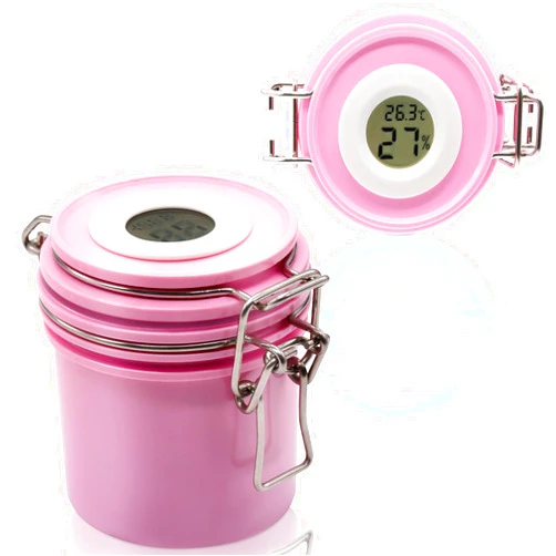 Embagol False Lash Glue Storage Tank With Thermometer Adhesive Carbon Sealed Leak-proof Containers Grafting Eyelash Extension Supplies(PINK)