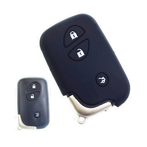 ECOiNVA Silicone ECOiNVA for Lexus GX400 GX460 CT200 ES240 ES350 NX200 NX200t Silicone Remote Control Cases Car Key Case Fob Covers (B-Black)