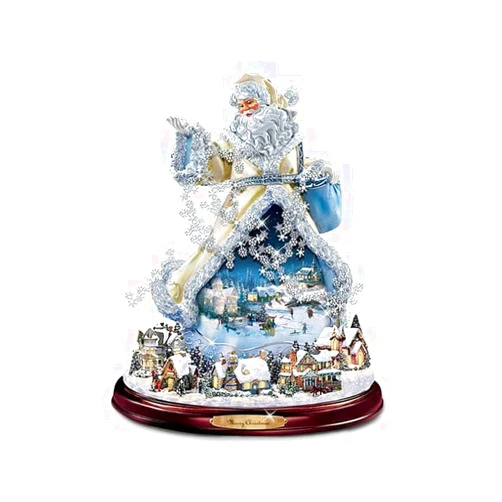 Nastyaer 20x30cm christmas tree rotating train decor window merry christmas decorations for home