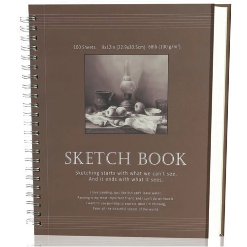 Fuxi Sketch Book 9x12 - Sketchbook for Drawing - 100 Sheets (68 lb/100gsm),Drawing Pad with Sided Spiral Bound, Sketch Pads for Drawing for Adults for Beginners