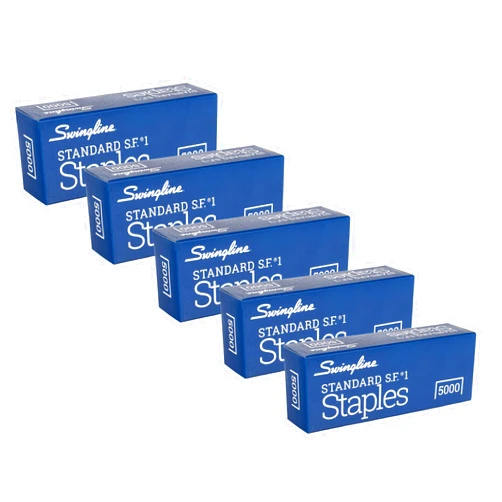 Swingline Staples, 5 Pack, Standard Staples for Desktop Staplers, 1/4