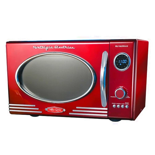 Nostaglia Adds a Nostalgic Touch to your Kitchen, Retro Microwave Oven, Dimensions: 19 inches long x 14 inches wide x 11 inches high