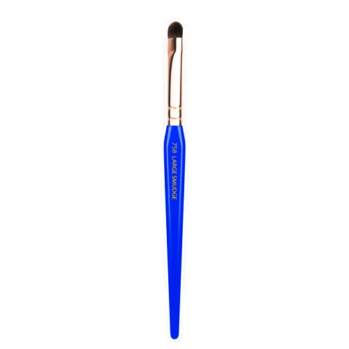 Bdellium Tools Professional Makeup Brush - Golden Triangle 758 Large Smudge - With All Vegan and Soft Synthetic Fibers, For Creating a Smoky Eye Effect (Blue, 1pc)