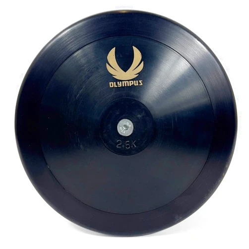 Olympus Midnight Series 2.5kg - 2.25kg - 1.75kg - 1.5kg - 1.25kg - .75kg Low-Spin Training Discus, 65% Rim Weight - Training Approved Track & Field Throwing Discus