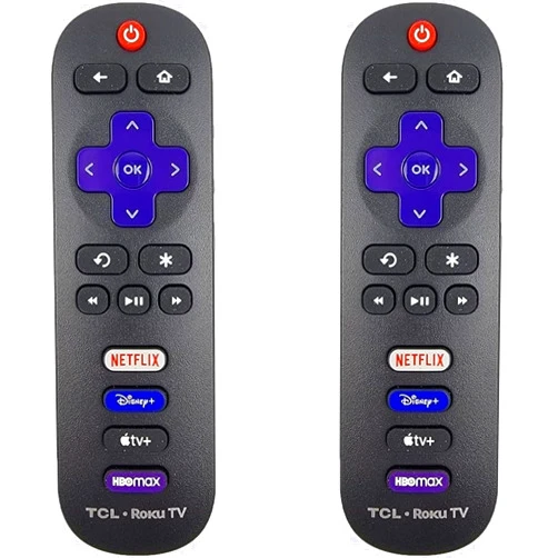 Amtone 2 Pack OEM Replacement Remote Control fit for All TCL Roku Smart TVs【Only Works with TCL Roku TV, Not for Roku Stick and Roku Box】 (Netflix/Disney Plus/Apple TV+ / HBO Max)