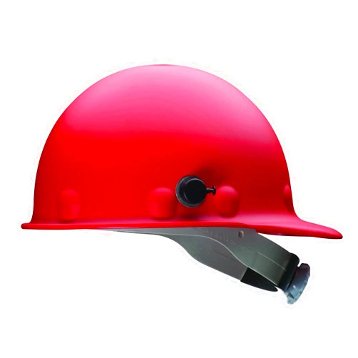 Fibre-Metal by Honeywell P2AQRW15A000 Super Eight Fiber Glass Cap Style Ratchet Hard Hat with Quick-Lok, Red, Medium