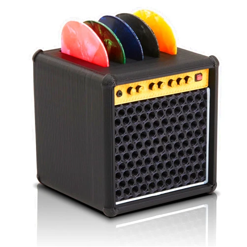 PartyHop Mini Guitar Pick Holder 3D Printed Guitar Amp Picks Display Case for Guitar Players& Guitarists, Stylish Guitar Theme Gifts for Music Enthusiasts& Musicians