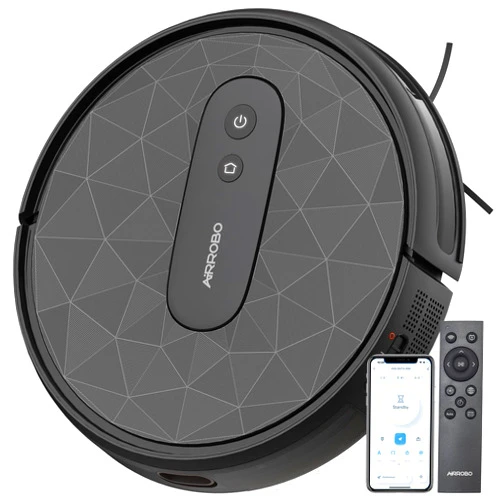 AIRROBO Robot Vacuum, 2800Pa Powerful Suction, Smart Navigation, App & Remote Control, 120 Mins Runtime, Anti-Collision & Anti-Drop, for Hard Floor/Carpet/Pet Hair