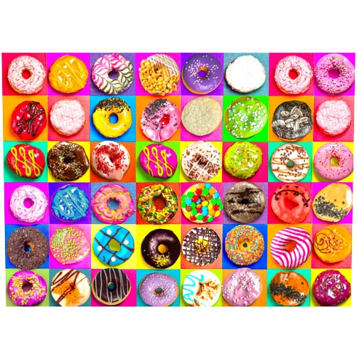 Nattork Jigsaw Puzzles 500 Pieces for Adults, Families (Donuts) Pieces Fit Together Perfectly