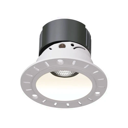 A Aisilan Aisilan 4 inch Recessed Light Fixture White 12W 3000K Dimmable Adjustable Angle CRI97 Downlight for Living Room Bedroom Office QS017W12W3KDimW