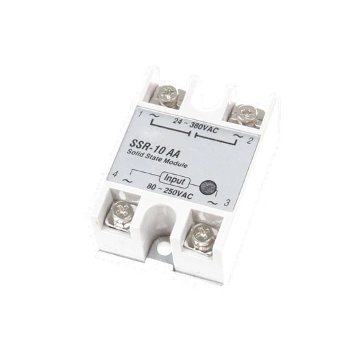 NOYITO SSR-10AA 10A Single Phase Contactless Mute Solid State Relay AC Control AC Input Control Voltage AC 80-250V Control Load Voltage AC 24-380V