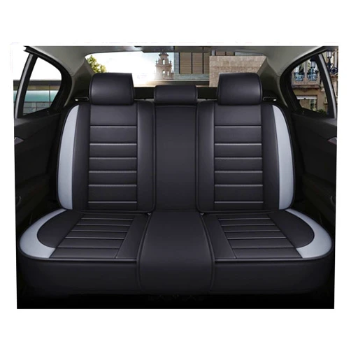 JRSRAZXO Car Seat Cover Compatible for Chery Tiggo 7 8 Pro Max Arrize 3X 4 5 Universal Waterproof Leather Auto Interior Accessories(Rear Seats-Gray)