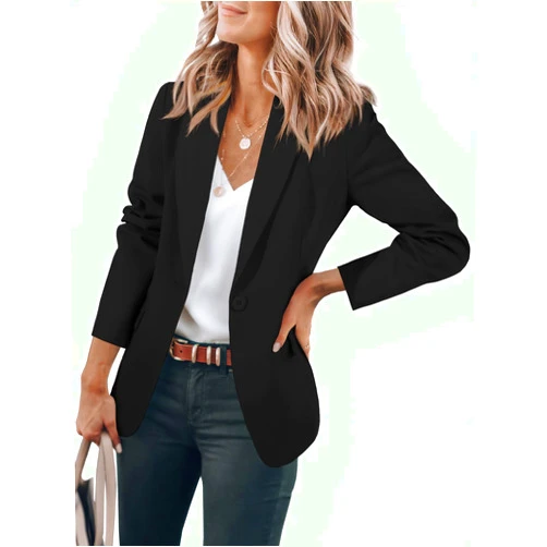 Cicy Bell Womens Casual Blazers Open Front Long Sleeve Work Office Suit Jackets Blazer
