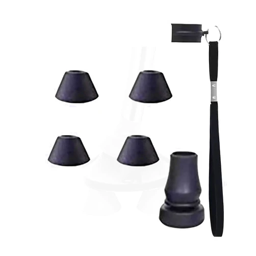 BeneCane Walking Cane Accessories 4 Tips Base Cane Replace, Lightweight Replacement Small Tips & Strap
