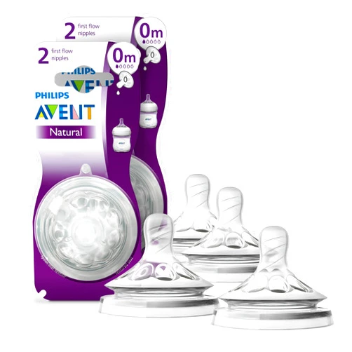 AVENT Philips Avent Natural First Flow Nipple, 4 Pack, SCF657/43