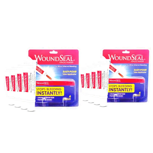 Biolife WoundSeal Topical Powder Wound Care First Aid for Cuts, Scrapes and Abrasions Single Use, 8 Bottles (Packaging May Vary), 2-Pack