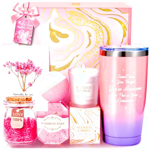 BodyRefresh Birthday Gifts for Women, Mom, Wife, Girlfriend, Sister - Valentines Day Gift for Her, Self Care Spa Gift Baskets for Women, Best Friends, Teacher, Employee Appreciation, Anniversary Gifts