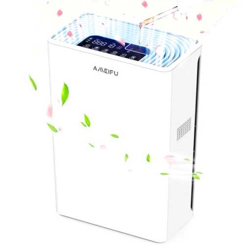 AMEIFU Air Purifiers for Home Large Room up to 1840sq.ft, 2024 Upgraded H13 True Hepa Air Purifiers for Home, Pets Hair, Dander, Smoke, Pollen, 3 Fan Speeds, Aromatherapy Function