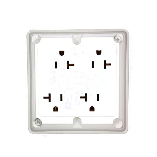 Leviton 21254-W 20 Amp, 125 Volt, Industrial Series Extra Heavy Duty Grade, 4-In-1 Receptacle, Straight Blade, Grounding, White