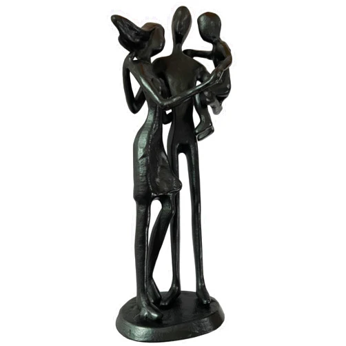 Bitopbi Romantic Couple Iron Sculpture Anniversary Wedding Engagement Figurine Romance Statue for Love Sweethearts Metal Statuette (5# Together)