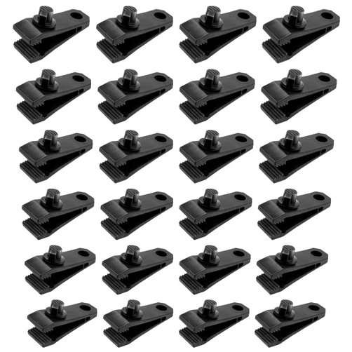CLIO Tarp Clips Heavy Duty Lock Grip Clamps Thumb Screw Tent Clip Secures Tarps Awning Clamp Set for Camping Tarps Awnings Caravan Canopies Car Covers Swimming Pool Covers Boat Cover etc. (24)