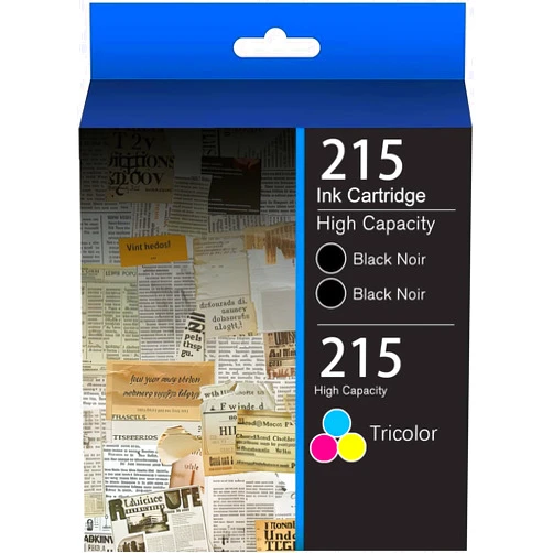 ETBFIT T215 215 Ink Cartridge remanufactured for EPSON 215 Ink cartridges Compatible with WF-100 WF-110 EC-C110 Printer(2-Black,1-Tricolor)
