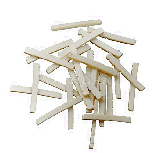 HUNGUN Guitar Parts 20pcs Guitar Nut Plastic Electric Nut 42MM X 3MM X 5MM for Strat Replacement