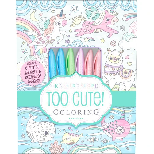 By Editors of Silver Dolphin Books (Author), Lizzy Doyle (Illustrator) Kaleidoscope: Too Cute! Coloring: Includes 6 Pastel Markers and Dozens of Designs!
