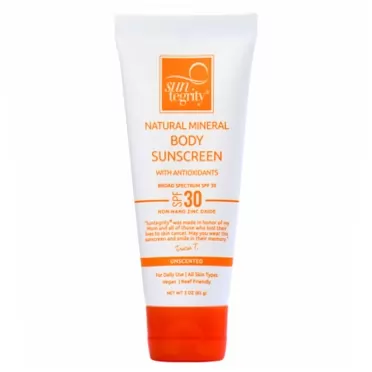 Suntegrity UNSCENTED Natural Mineral Sunscreen For Body - 3 oz.