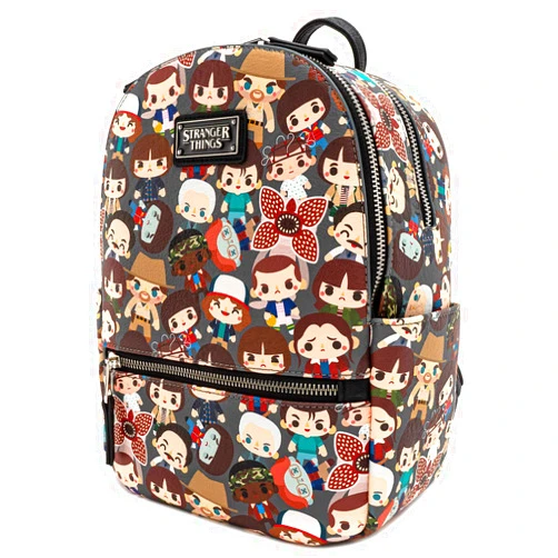 Loungefly Stranger Things Baby Characters Chibi All Over Print Mini Backpack