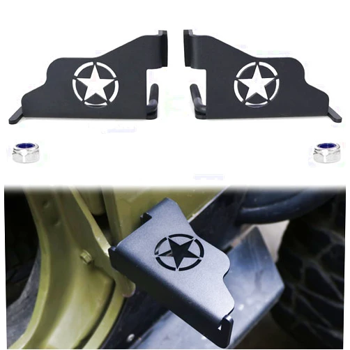 Bestaoo Metal Steel Front Door Foot Pegs Rest Pedals for 2007-2017 Jeep Wrangler JK JKU Accessories - 1 Pair