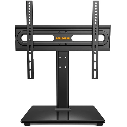 Perlegear Universal TV Stand Base, Table Top TV Mount Stand for Most 22-60 inch Flat or Curved TVs up to 88 lbs, Height Adjustable TV Replacement Stand with Solid Base, Max VESA 400x400mm, PGTVS24